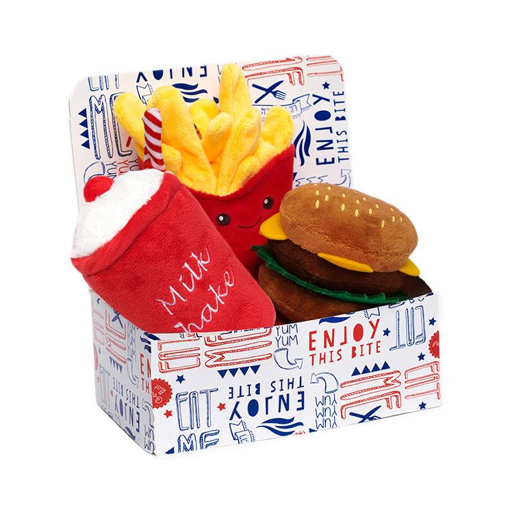Meal Deal Box Dog Toy - Hamburger